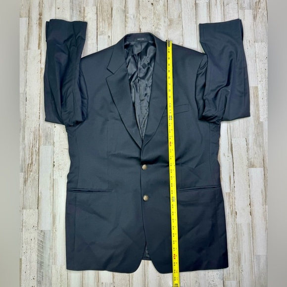 Ralph Ralph Lauren Blazer Jacket Men's 44L Black Classic Military Style Buttons - Picture 5 of 12